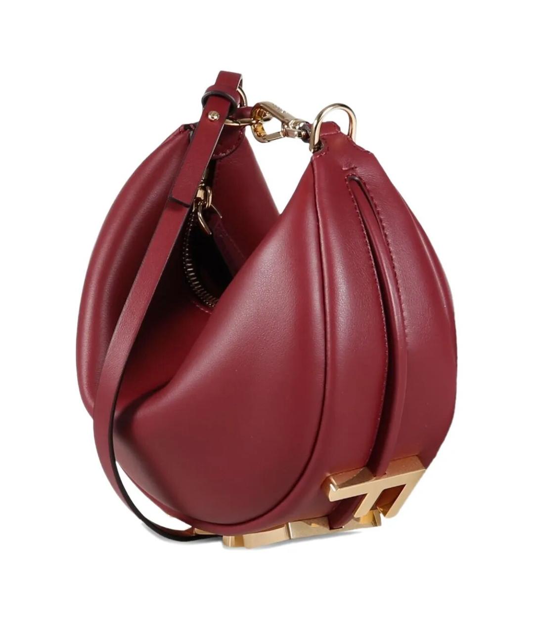 FENDI Красная кожаная сумка через плечо, фото 3