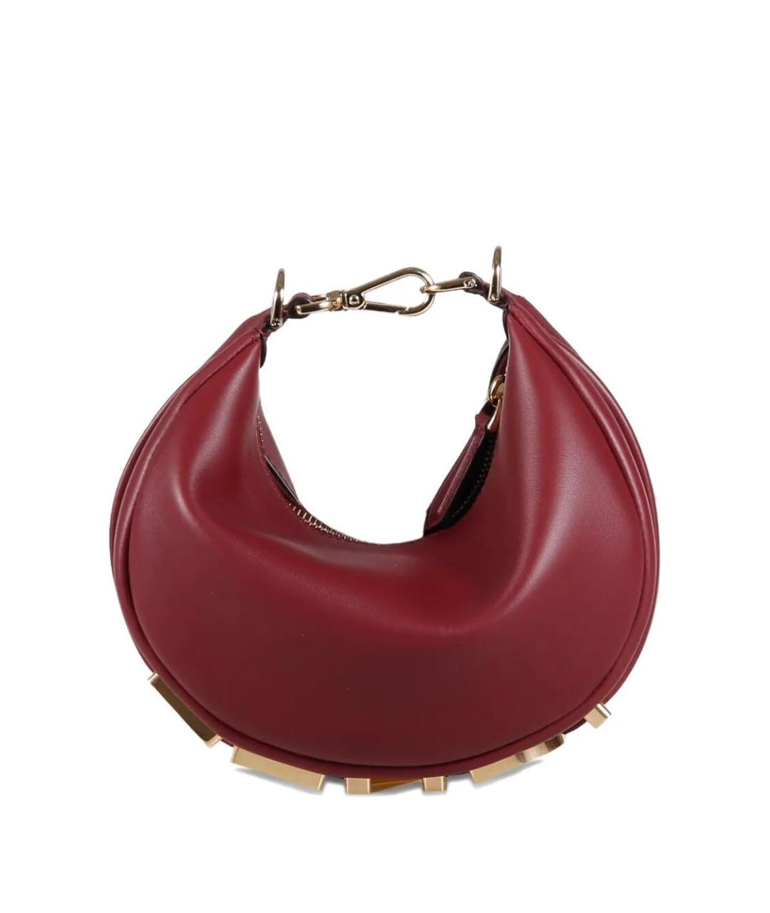 FENDI Красная кожаная сумка через плечо, фото 2