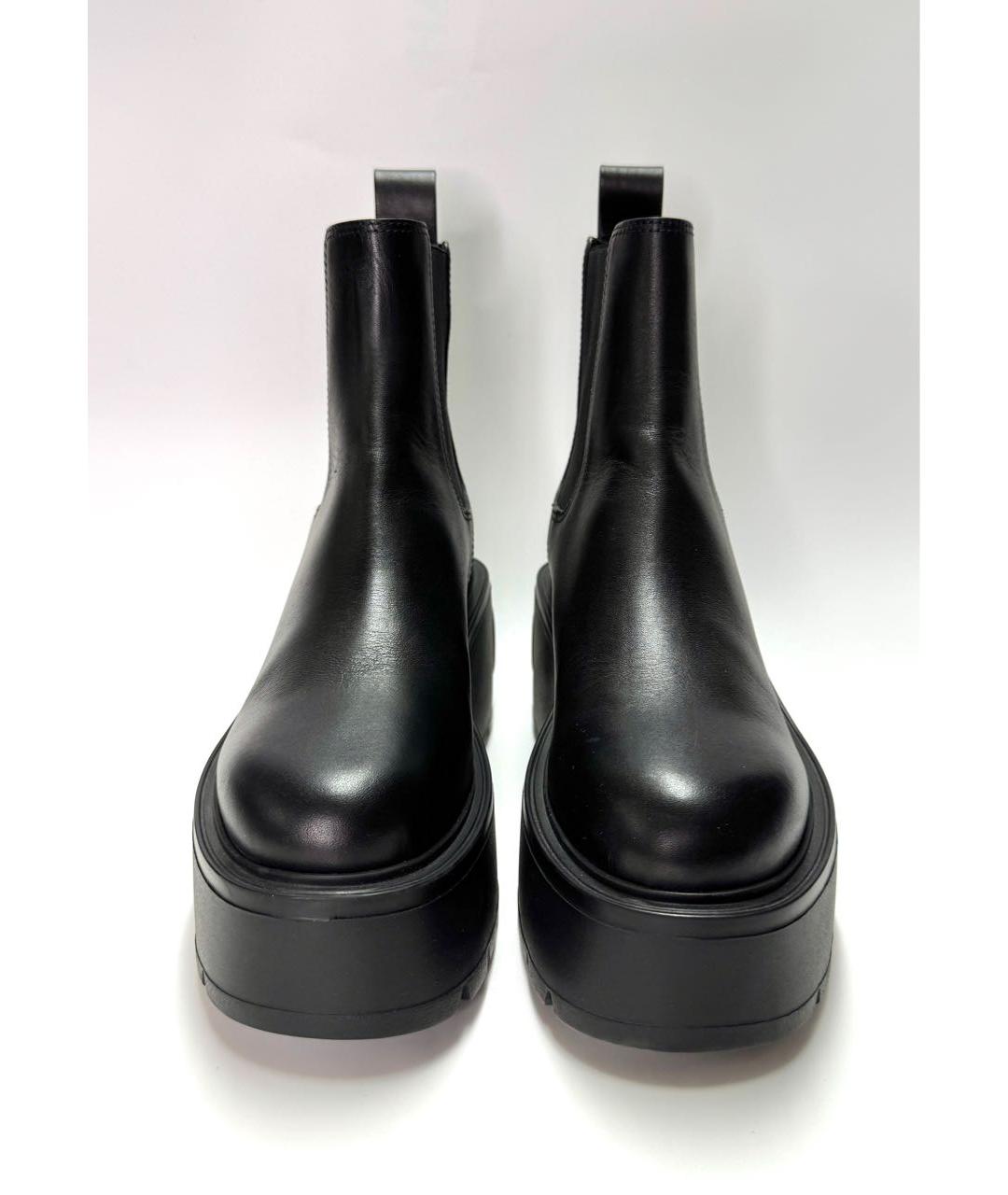 VALENTINO Черные кожаные полусапоги, фото 2