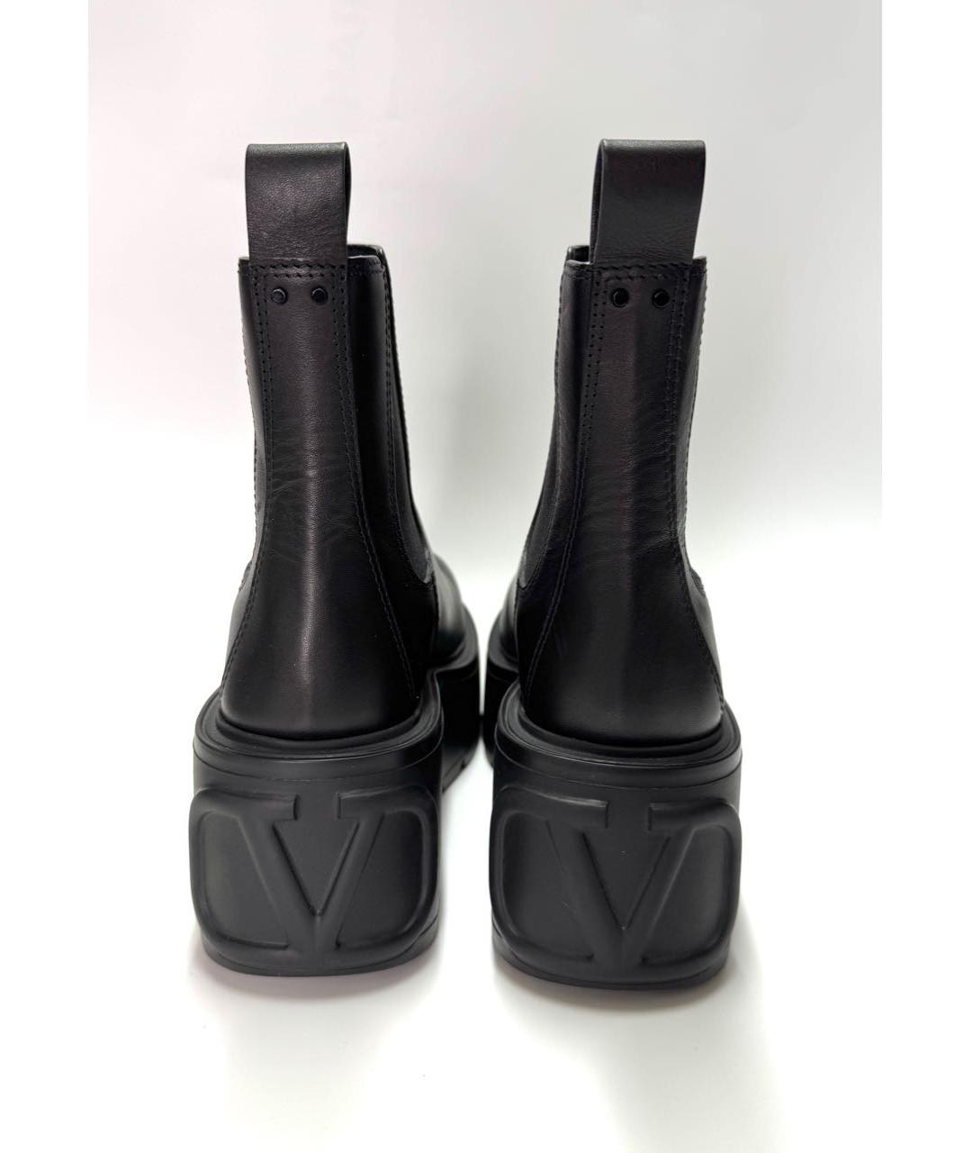 VALENTINO Черные кожаные полусапоги, фото 4