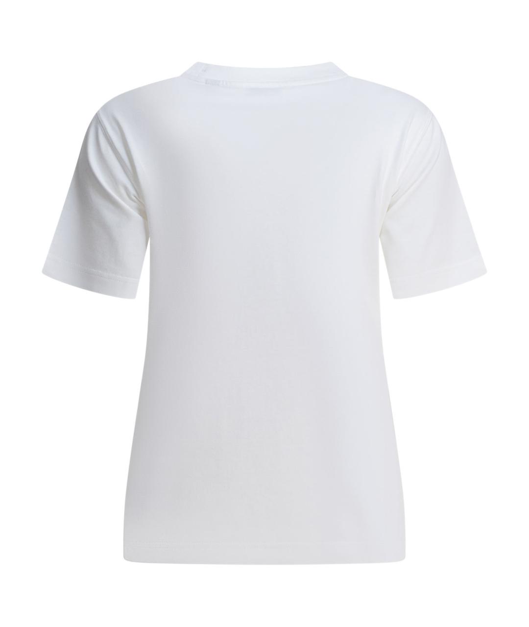 BURBERRY Белая хлопковая футболка, фото 2