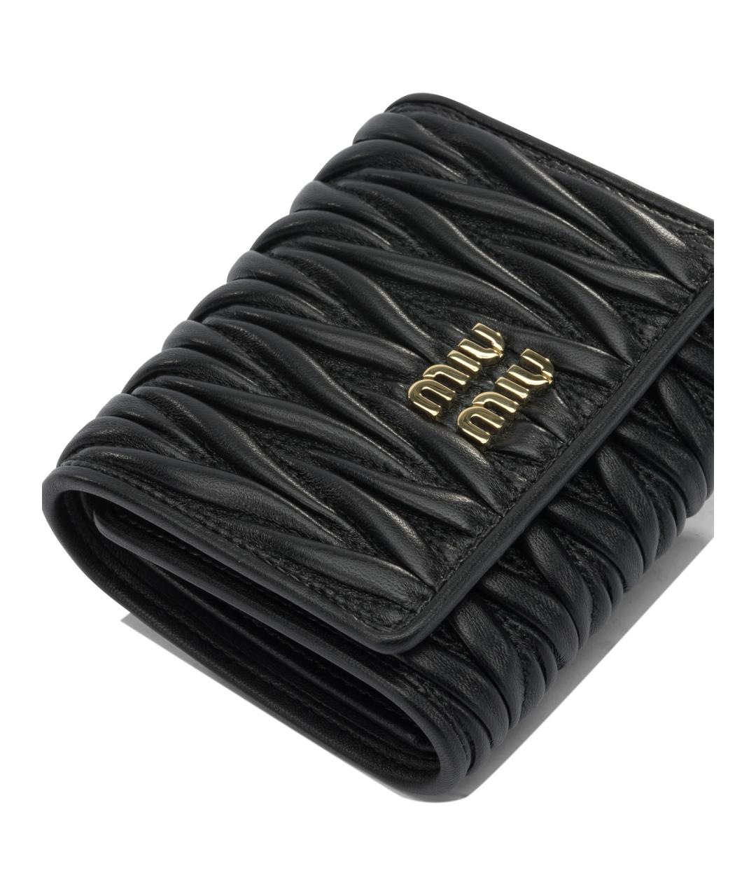 MIU MIU Черный кожаный кошелек, фото 4