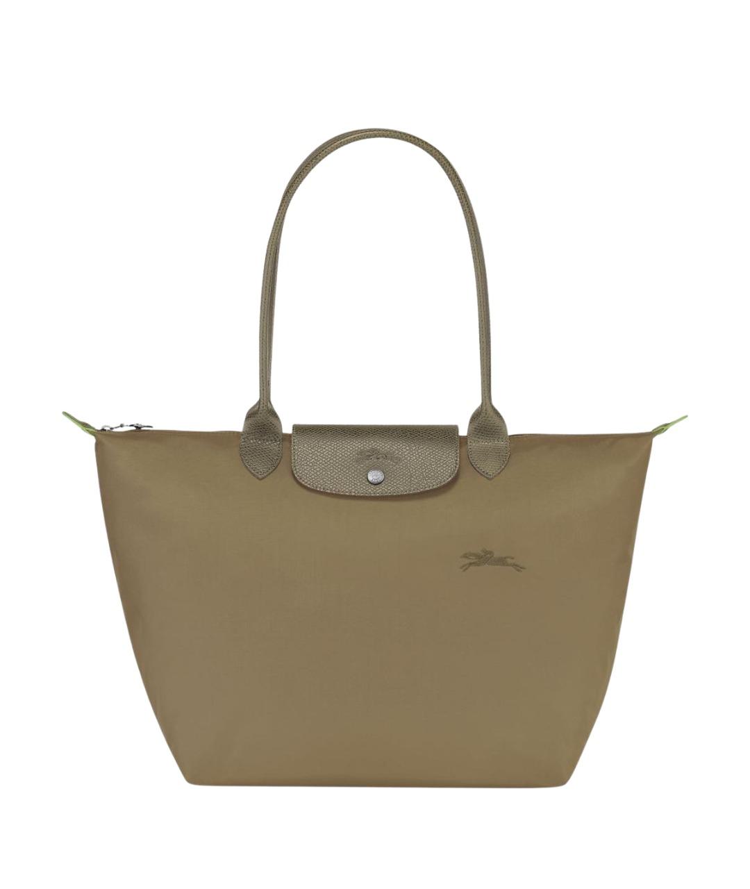 LONGCHAMP Хаки тканевая сумка тоут, фото 1