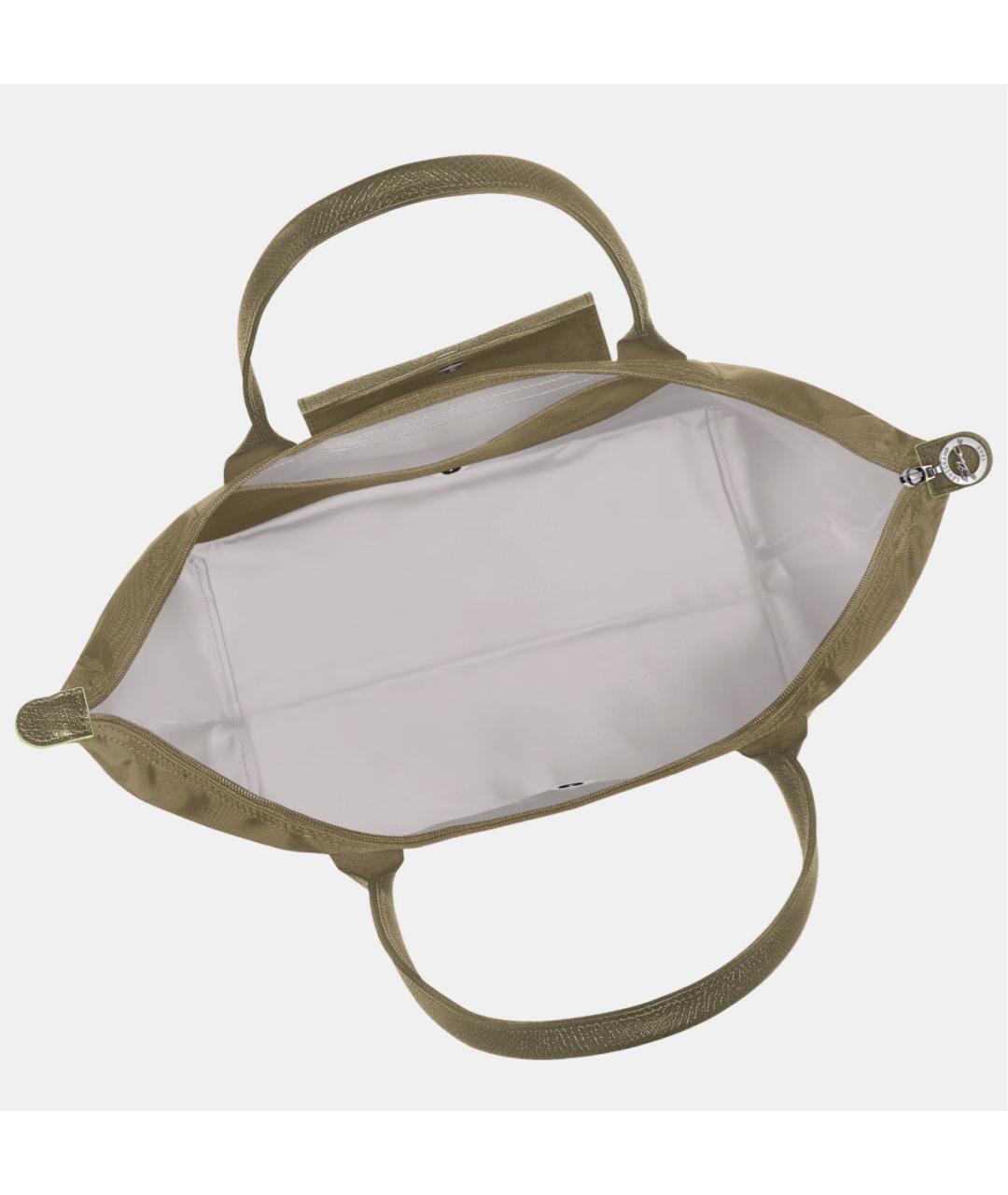 LONGCHAMP Хаки тканевая сумка тоут, фото 4