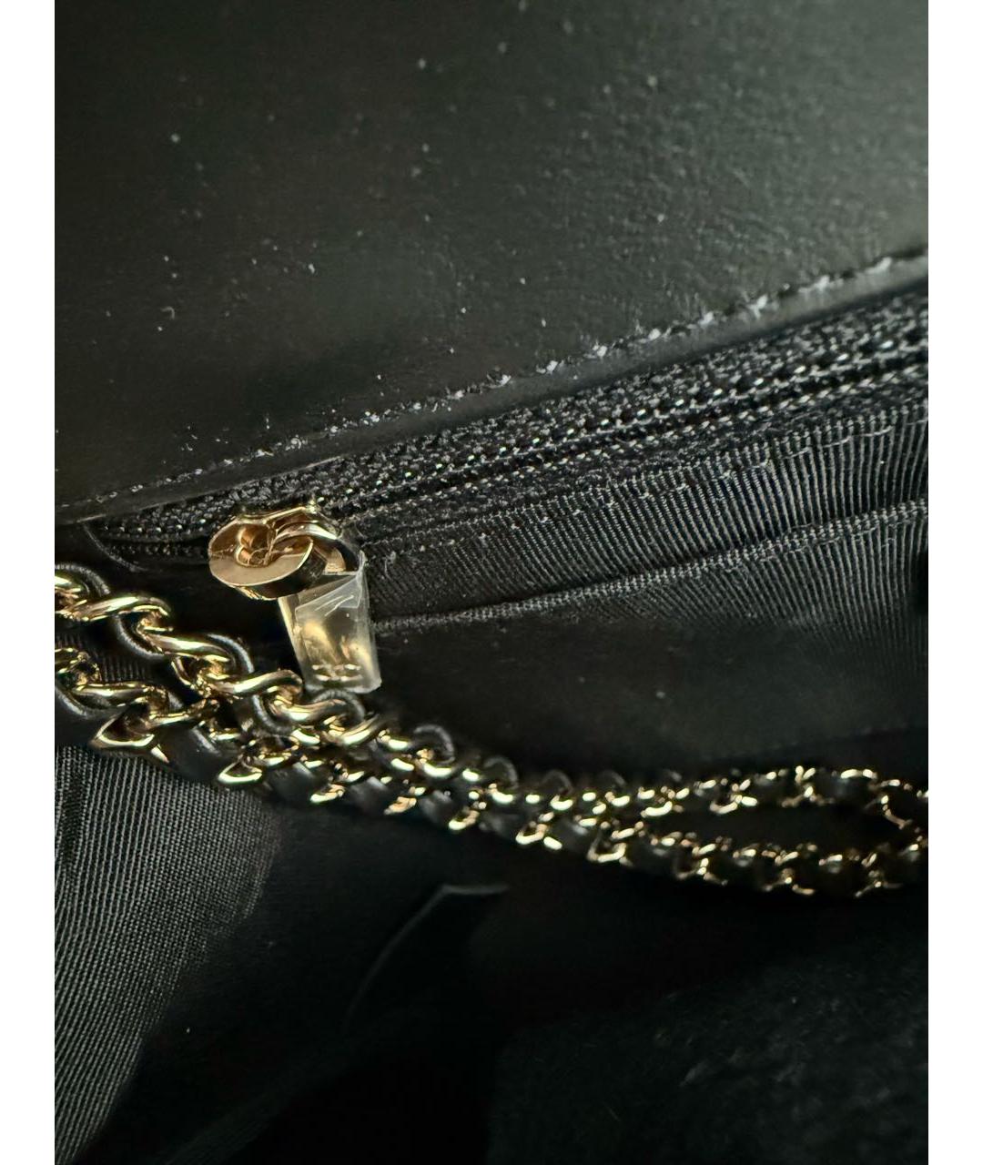 CHANEL Черная кожаная сумка через плечо, фото 6
