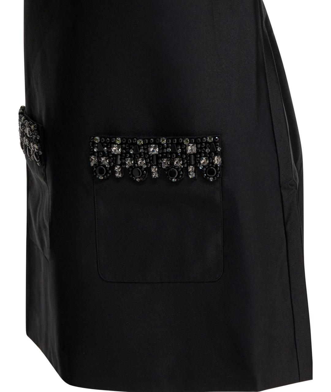 SELF-PORTRAIT Черное полиэстеровое повседневное платье, фото 4