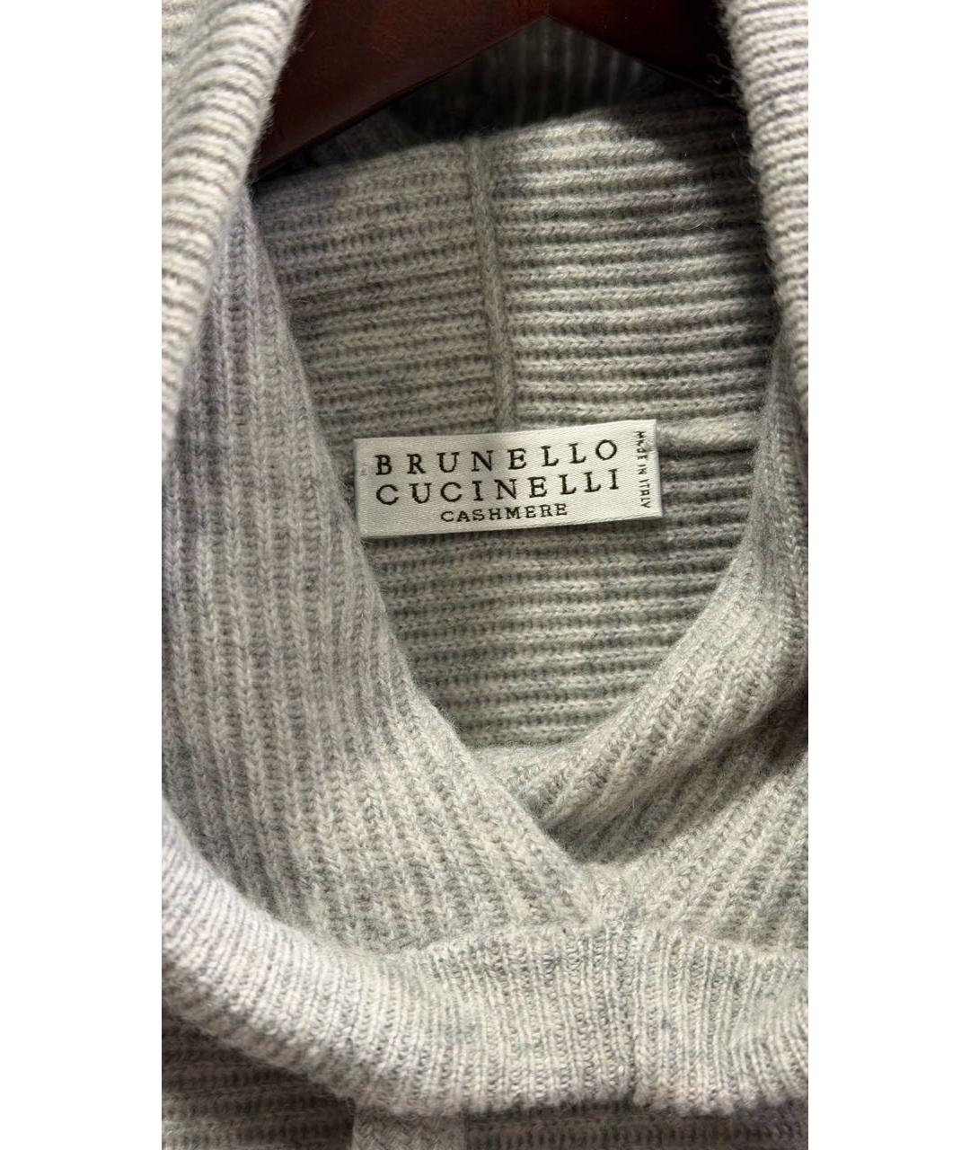 BRUNELLO CUCINELLI Серый кашемировый костюм с юбками, фото 3