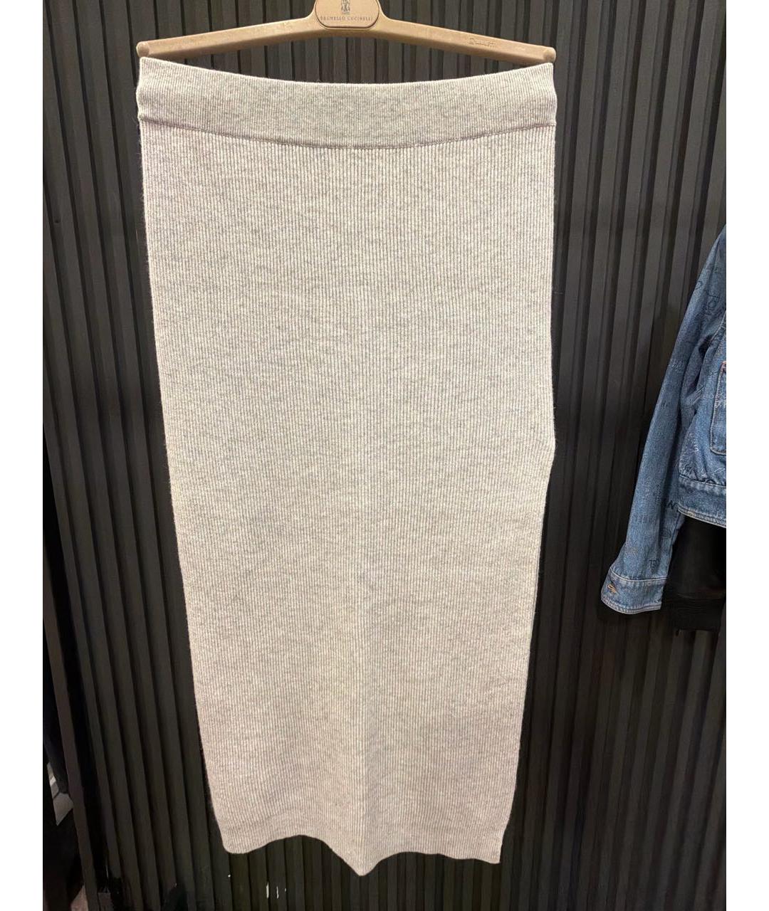 BRUNELLO CUCINELLI Серый кашемировый костюм с юбками, фото 2