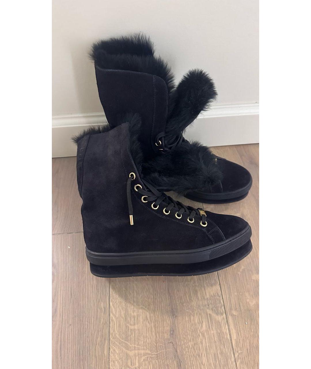 LOUIS VUITTON Черные замшевые ботинки, фото 5