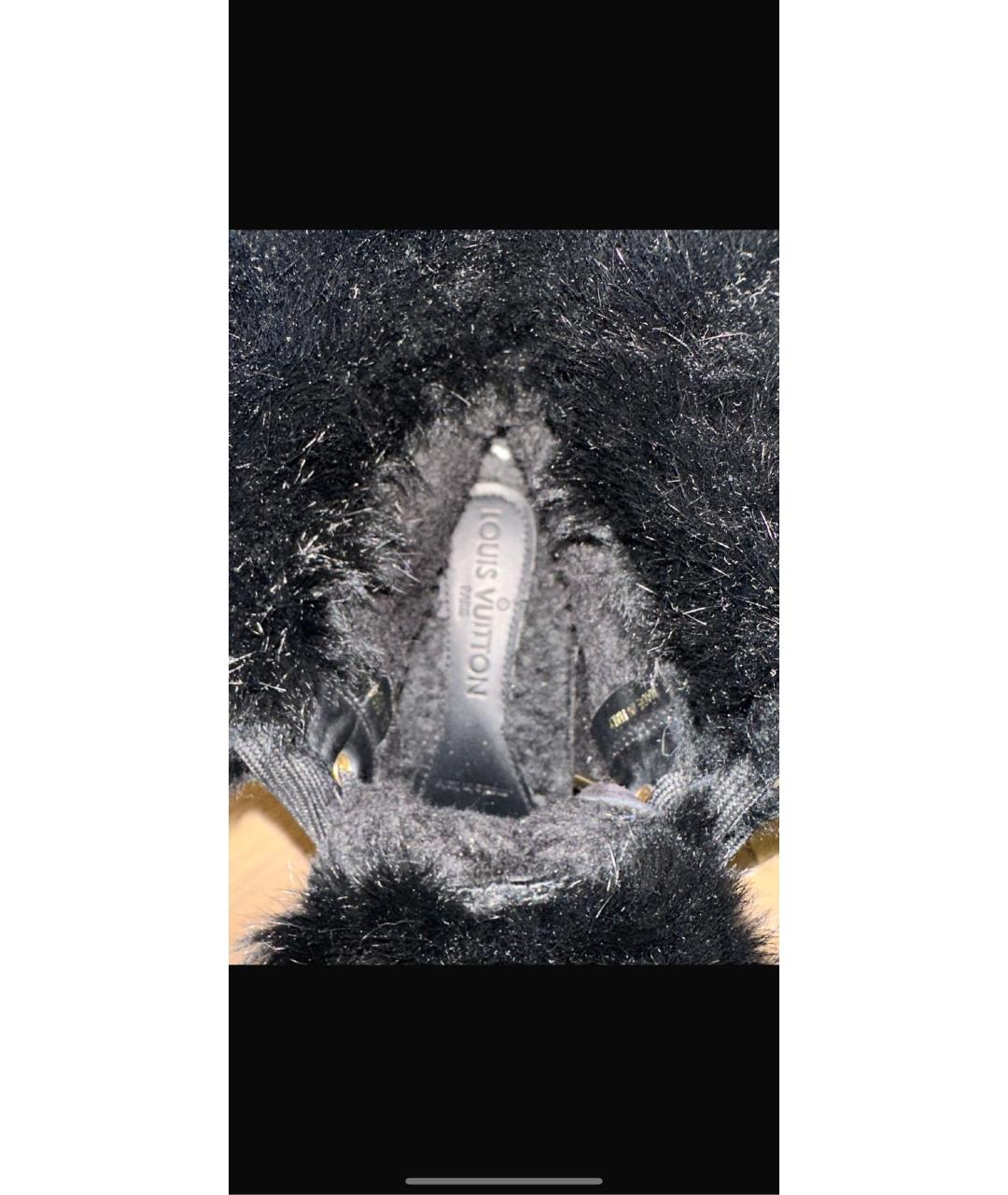 LOUIS VUITTON Черные замшевые ботинки, фото 3