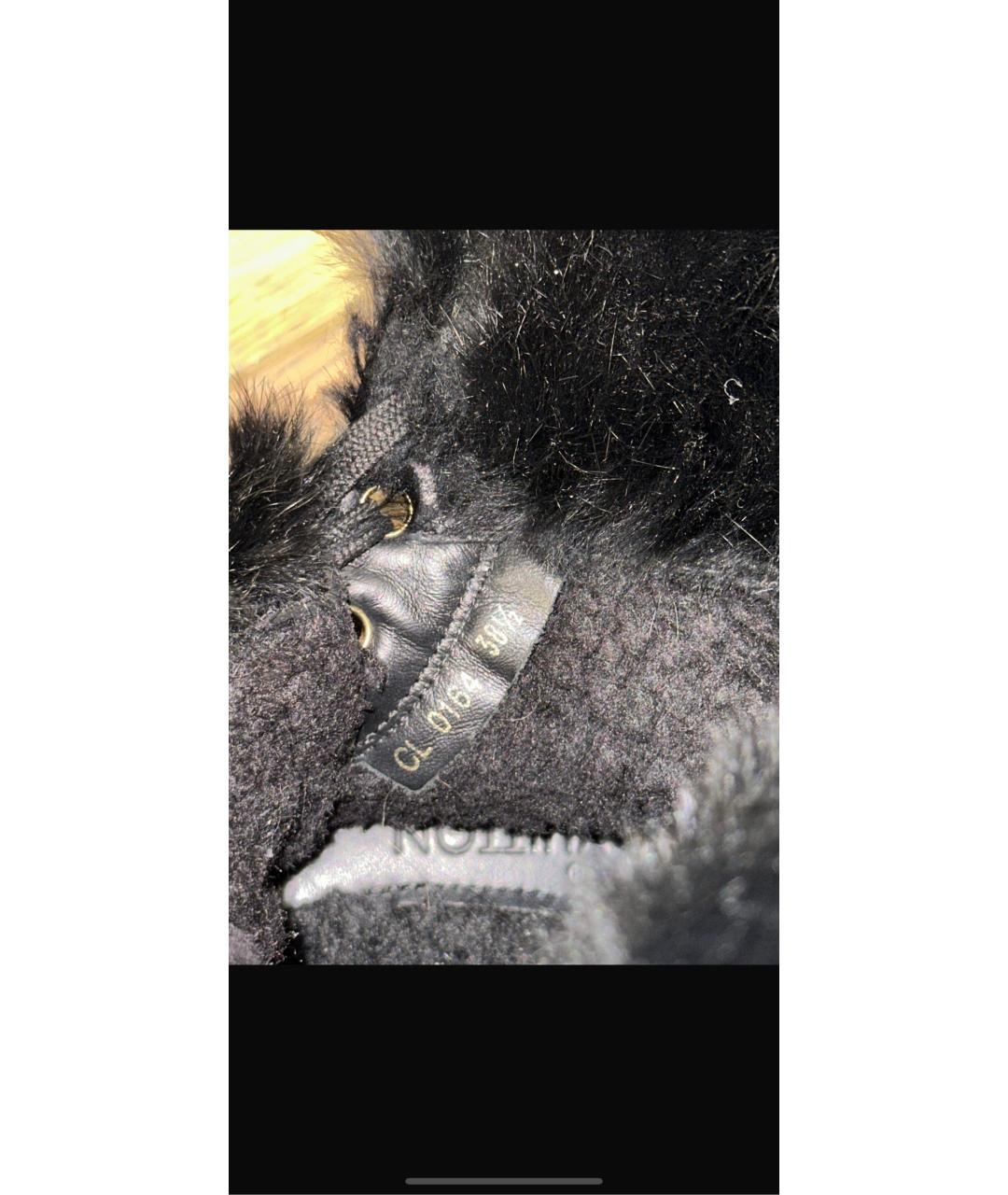 LOUIS VUITTON Черные замшевые ботинки, фото 4