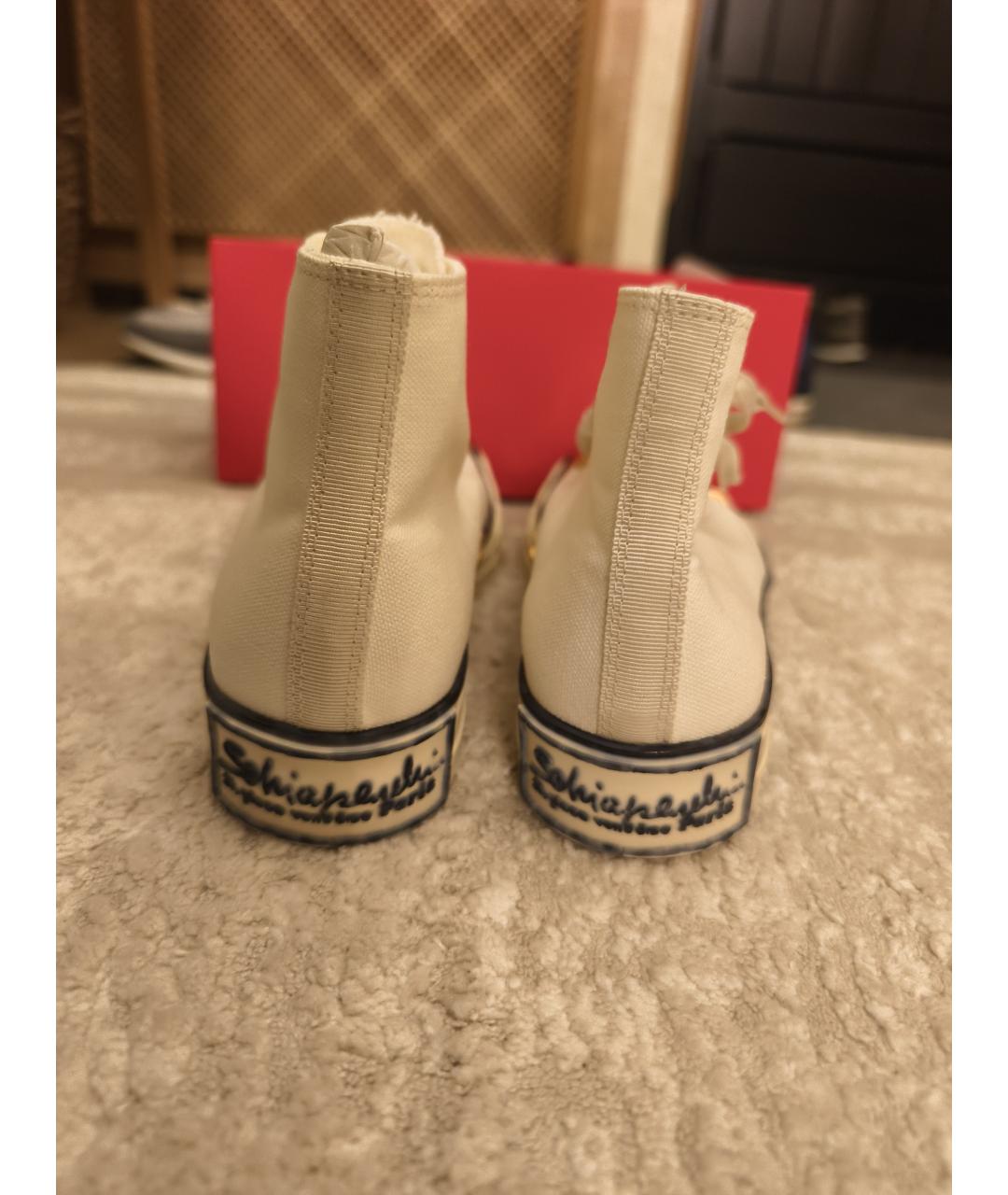 SCHIAPARELLI Белые текстильные кеды, фото 4