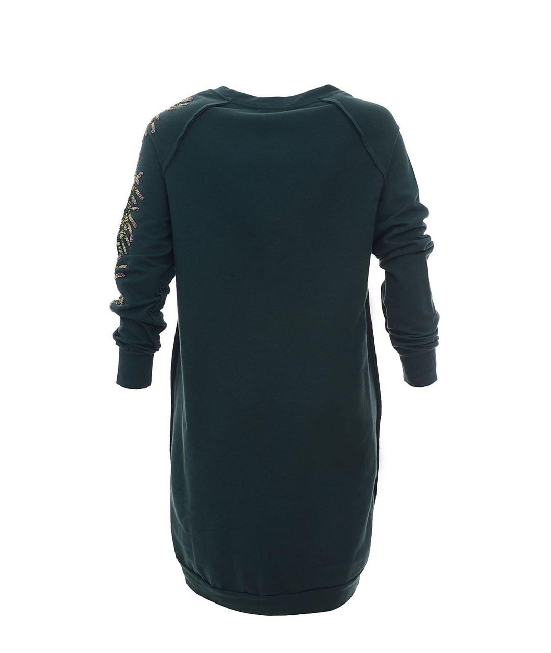 JO NO FUI Зеленые хлопко-эластановое повседневное платье, фото 2