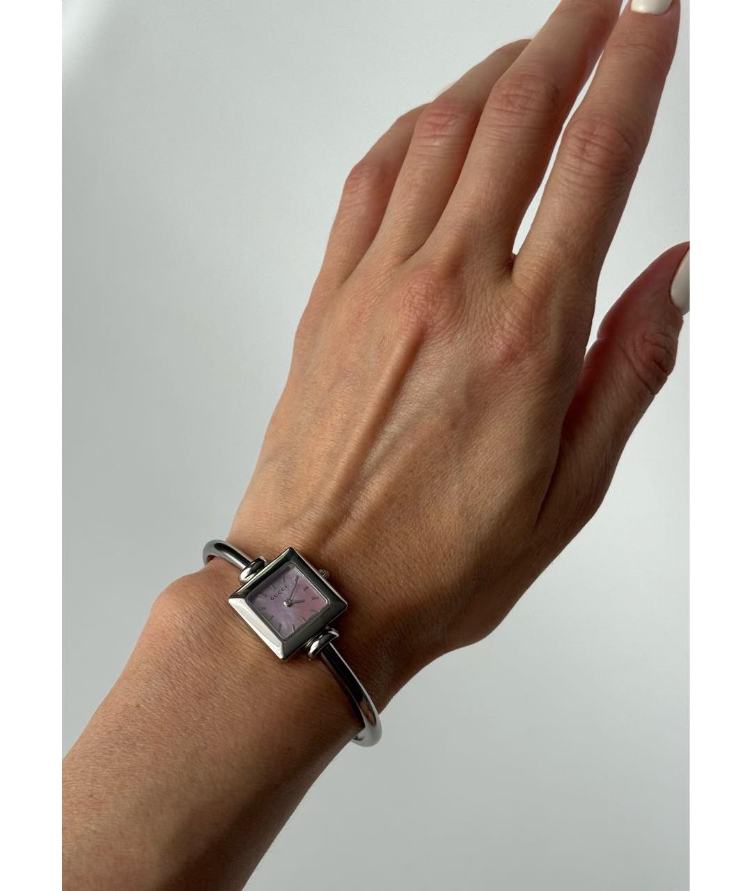 GUCCI Серебряные стальные часы, фото 5