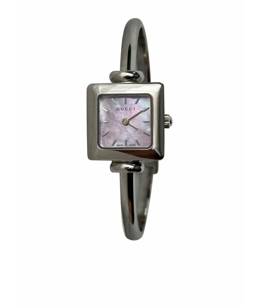 GUCCI Серебряные стальные часы, фото 1