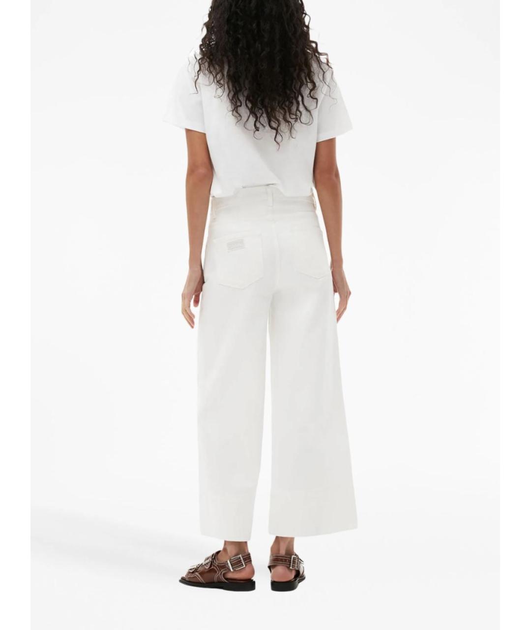 GANNI Белая хлопковая футболка, фото 4