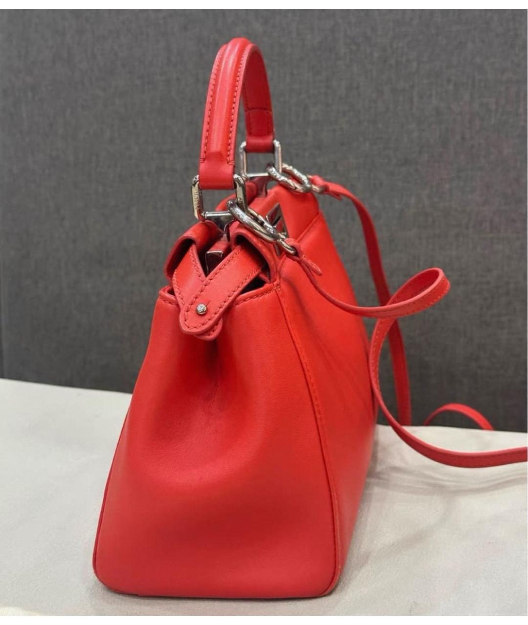 FENDI Красная кожаная сумка через плечо, фото 4