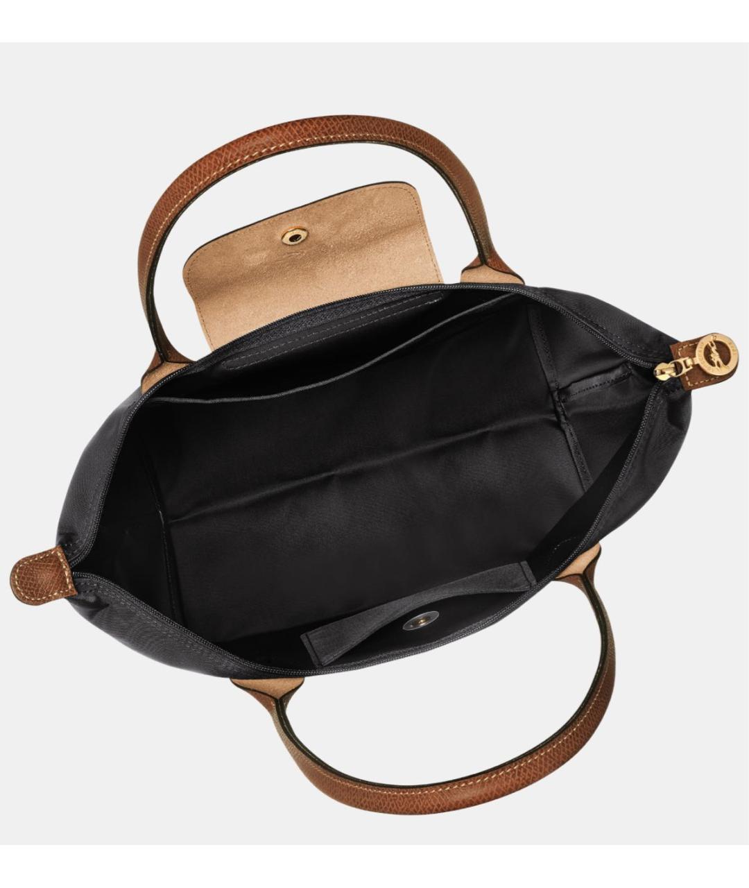 LONGCHAMP Черная тканевая сумка тоут, фото 4