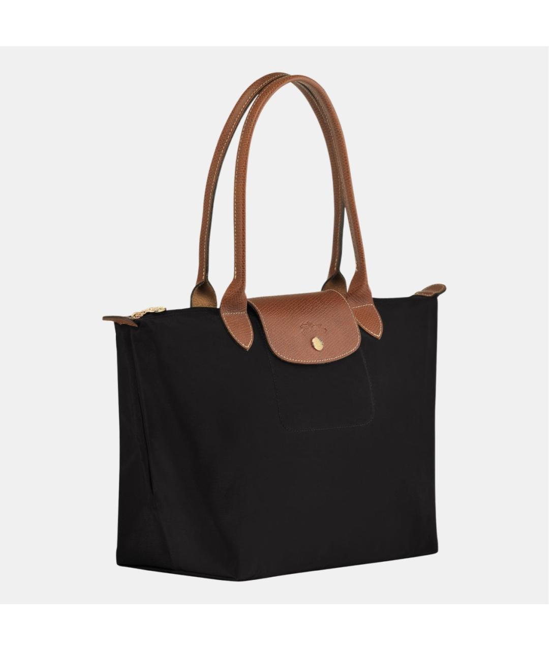 LONGCHAMP Черная тканевая сумка тоут, фото 2