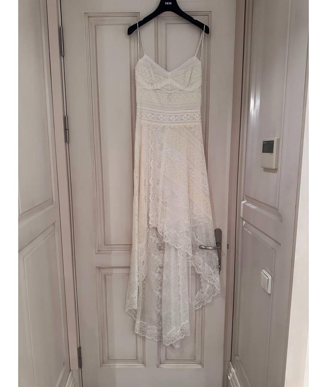 ERMANNO SCERVINO Бежевое кружевное вечернее платье, фото 3