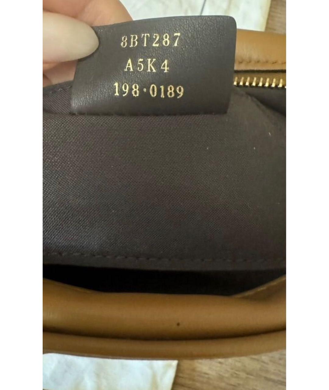 FENDI Коричневая кожаная сумка через плечо, фото 8