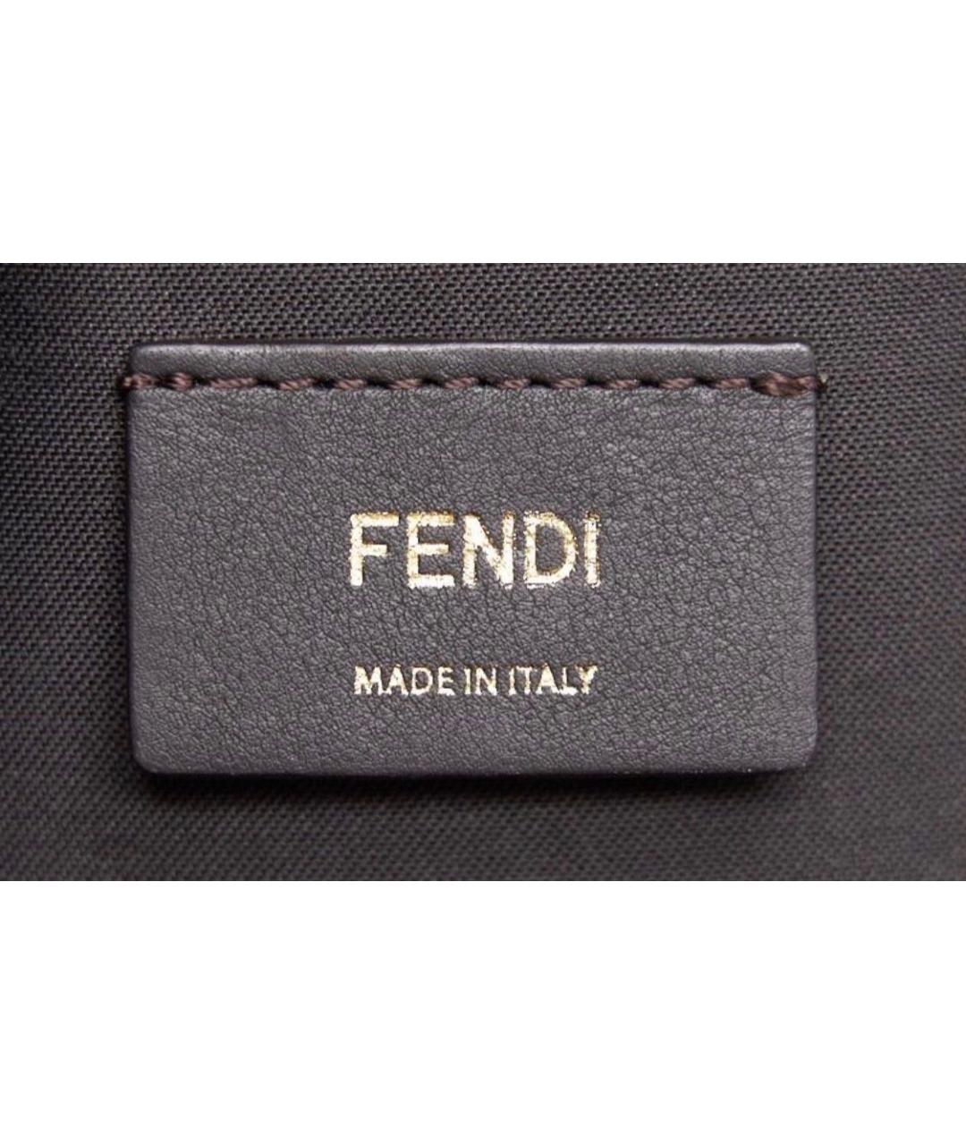 FENDI Коричневая кожаная сумка через плечо, фото 7