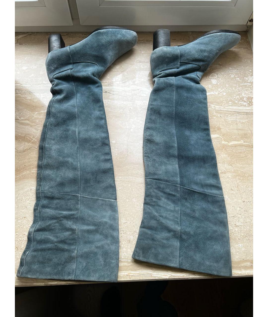 HERMES Замшевые сапоги, фото 5