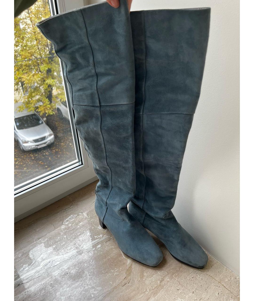 HERMES Замшевые сапоги, фото 3