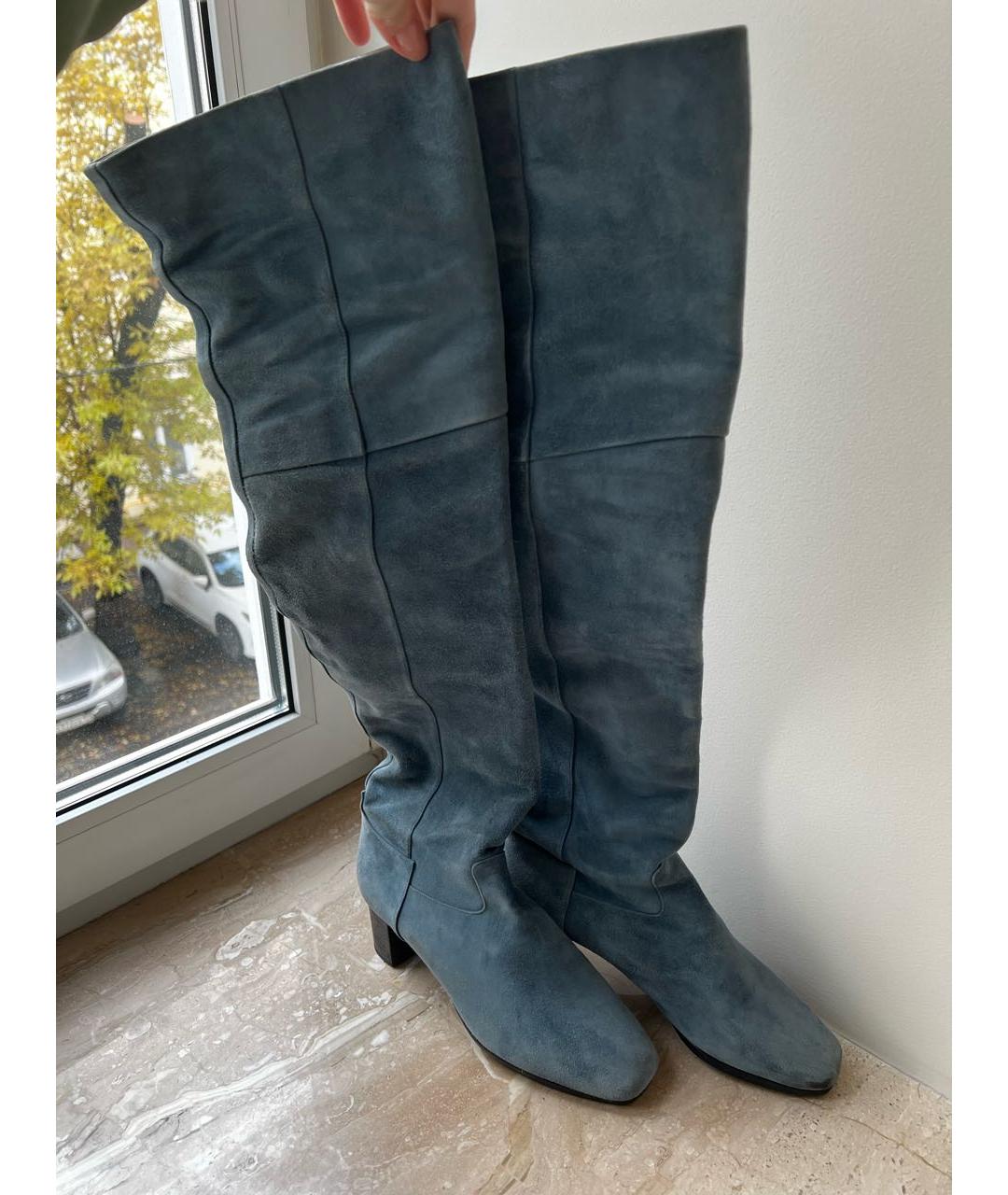 HERMES Замшевые сапоги, фото 2