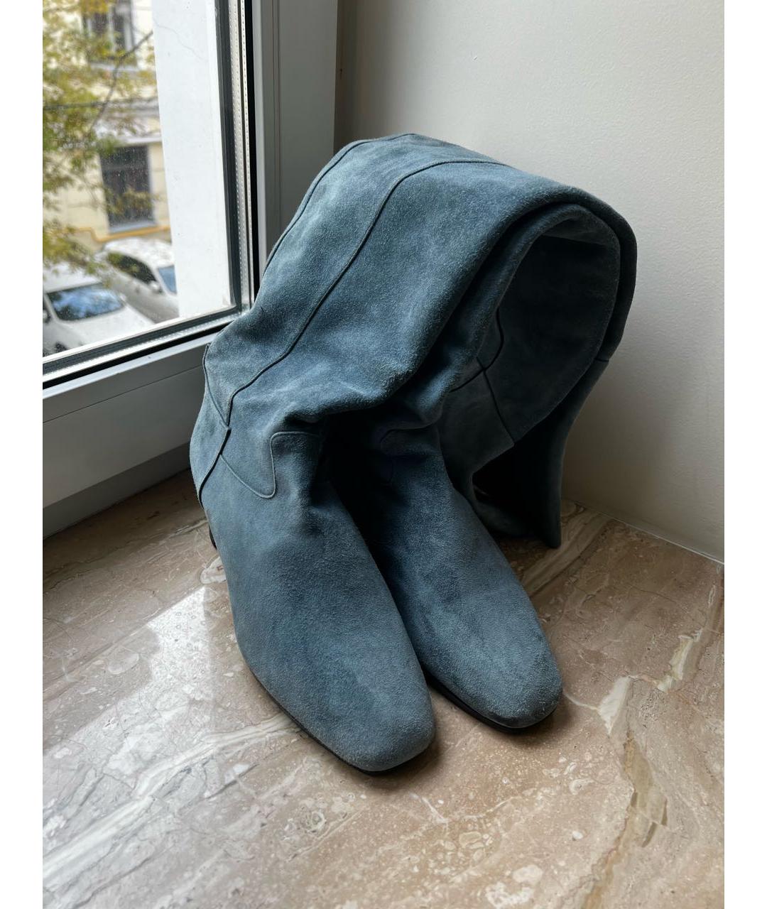 HERMES Замшевые сапоги, фото 4