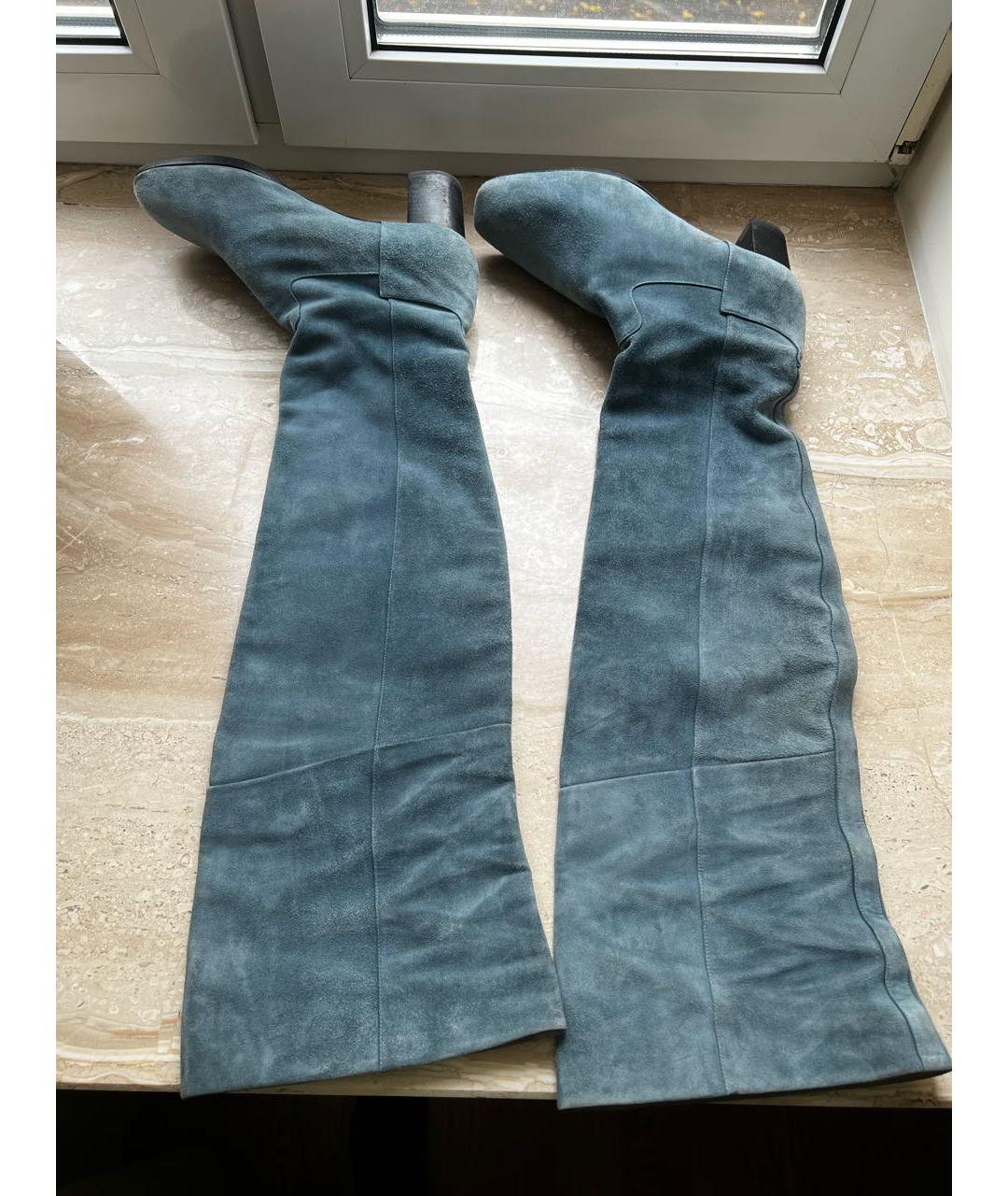 HERMES Замшевые сапоги, фото 7