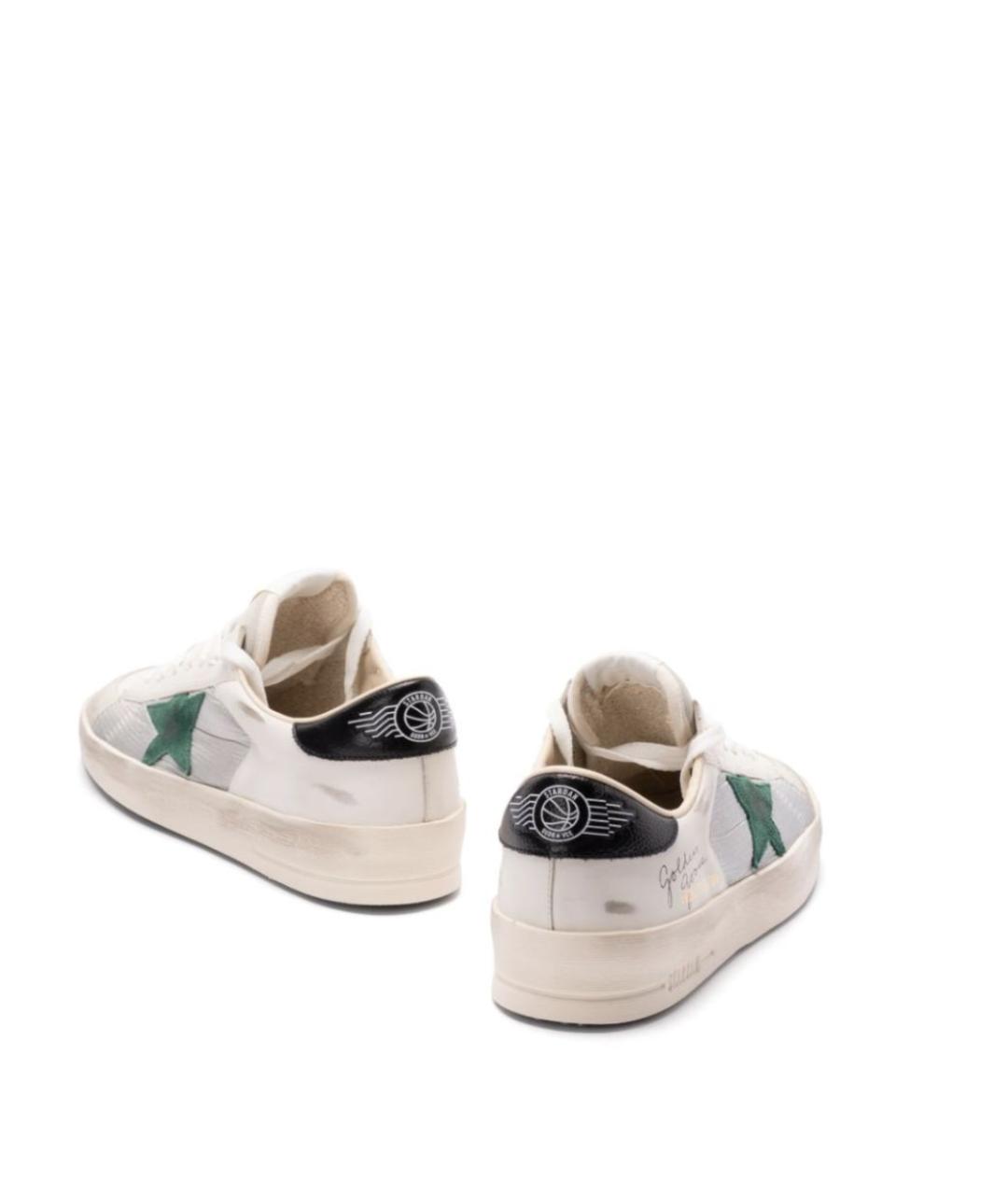 GOLDEN GOOSE DELUXE BRAND Бежевые кожаные низкие кроссовки / кеды, фото 4