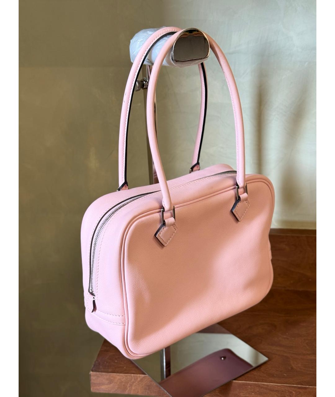 HERMES Розовая кожаная сумка через плечо, фото 3