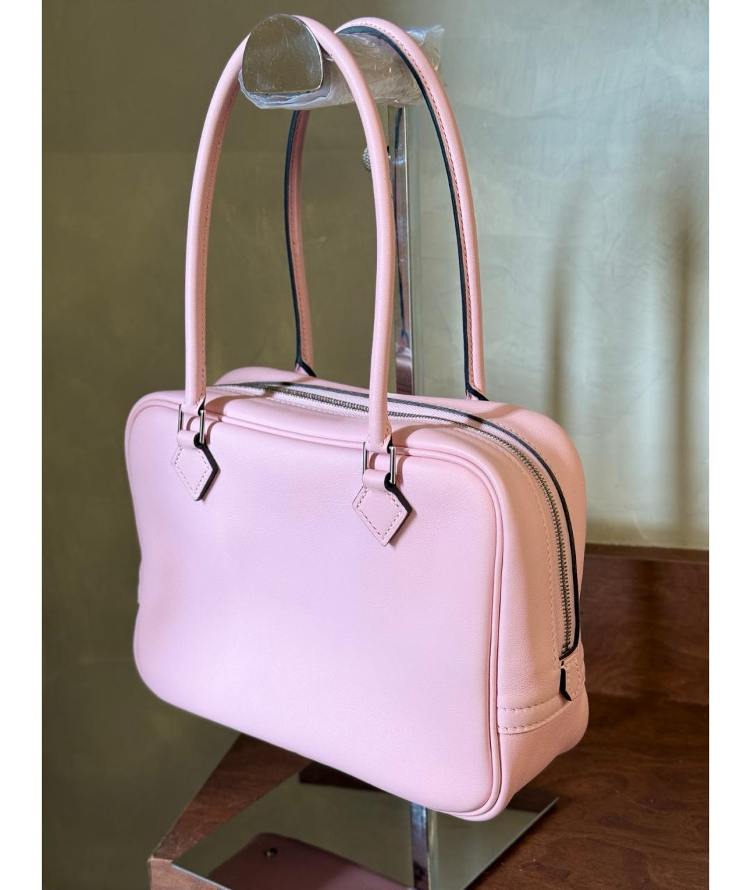 HERMES Розовая кожаная сумка через плечо, фото 5