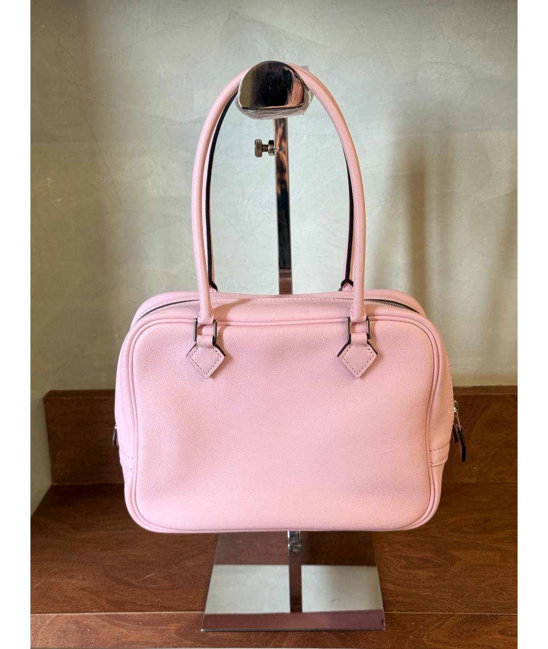 HERMES Розовая кожаная сумка через плечо, фото 9