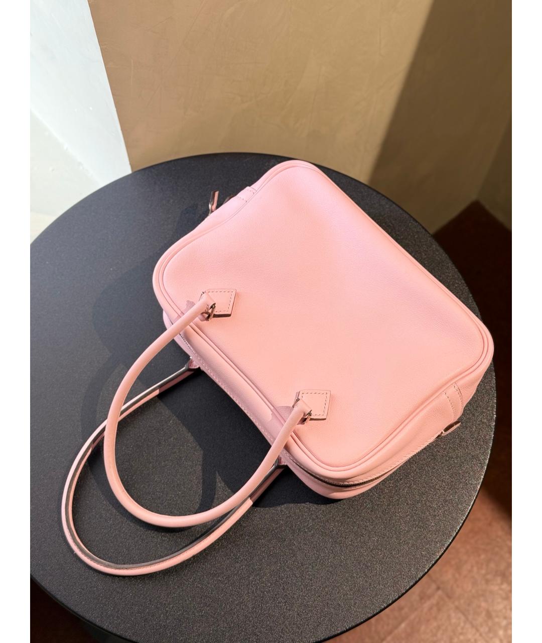 HERMES Розовая кожаная сумка через плечо, фото 6