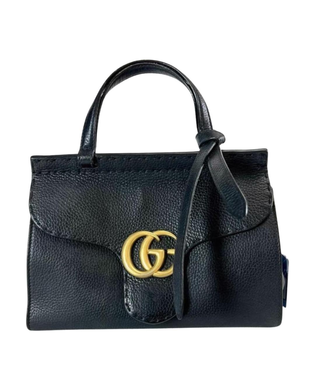 GUCCI Черная кожаная сумка через плечо, фото 1