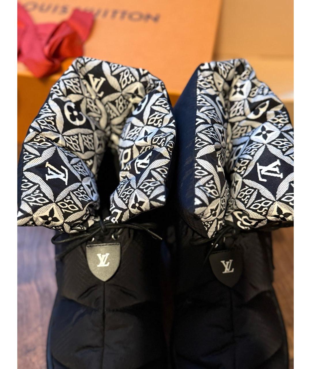 LOUIS VUITTON Черные синтетические ботинки, фото 7