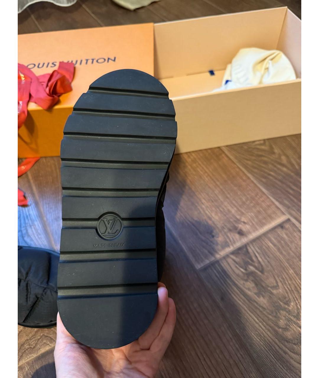 LOUIS VUITTON Черные синтетические ботинки, фото 5