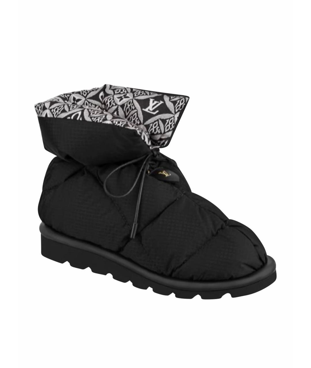 LOUIS VUITTON Черные синтетические ботинки, фото 1