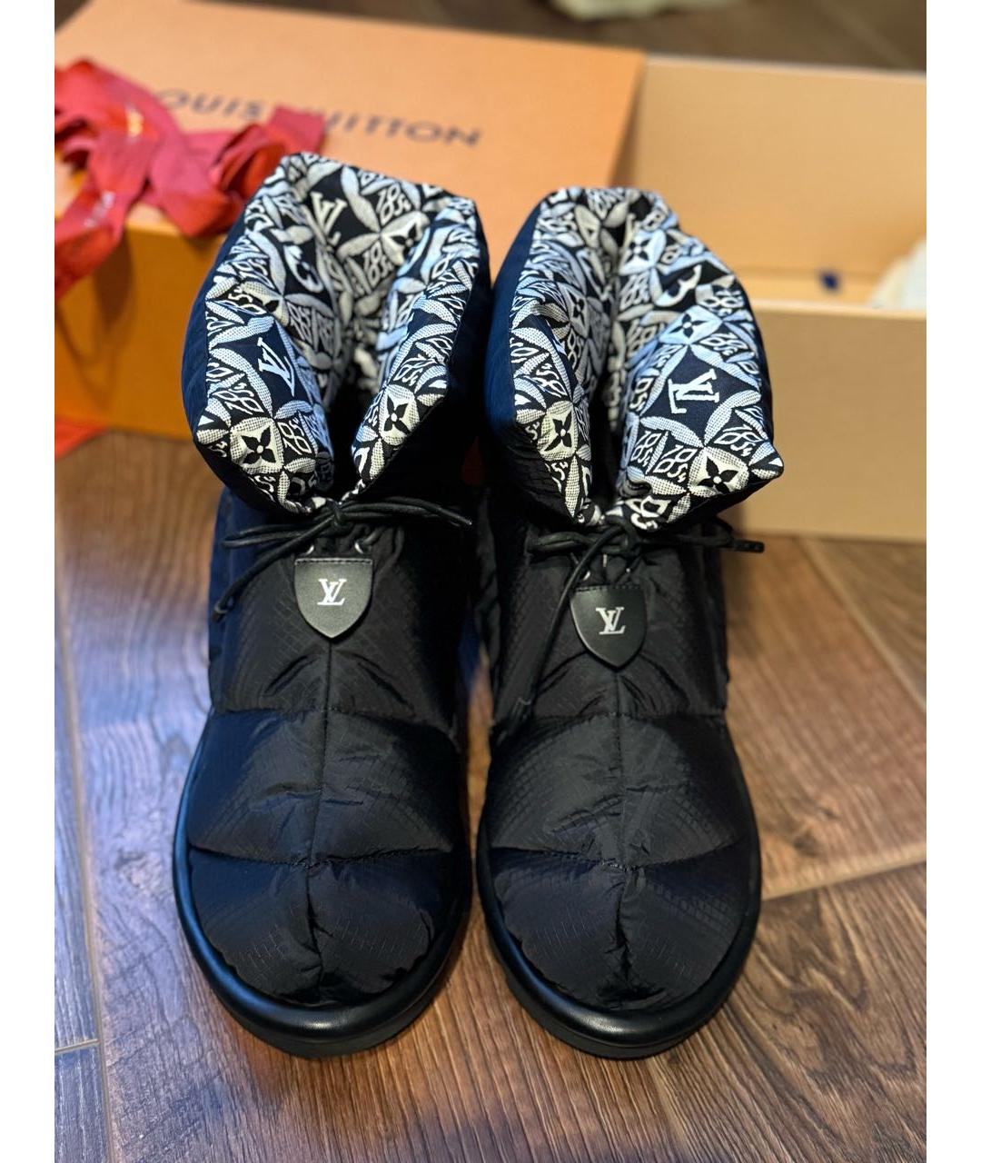 LOUIS VUITTON Черные синтетические ботинки, фото 2