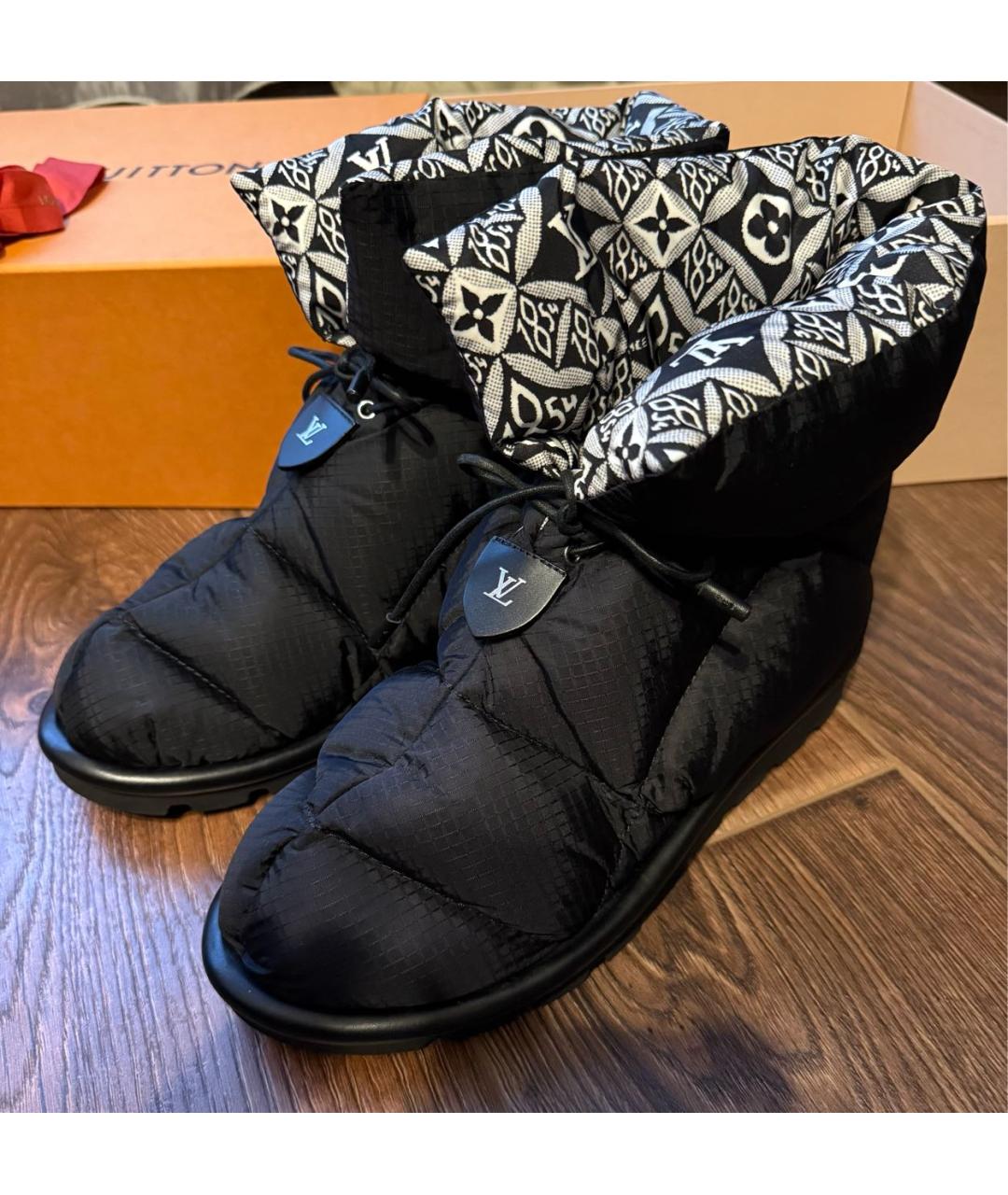 LOUIS VUITTON Черные синтетические ботинки, фото 3
