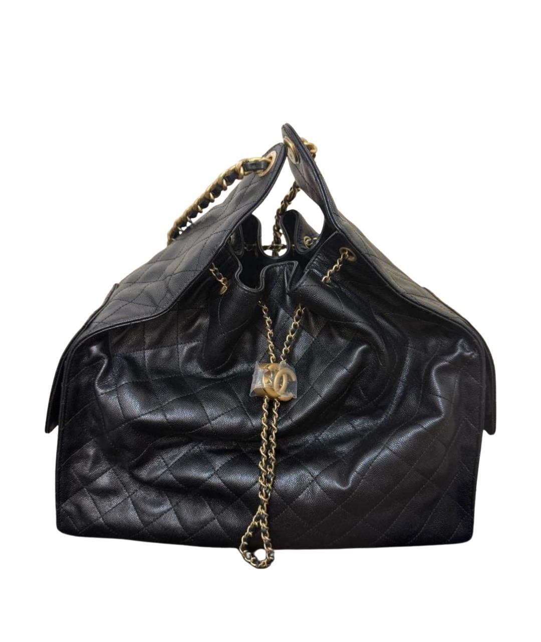 CHANEL Черная кожаная сумка через плечо, фото 1