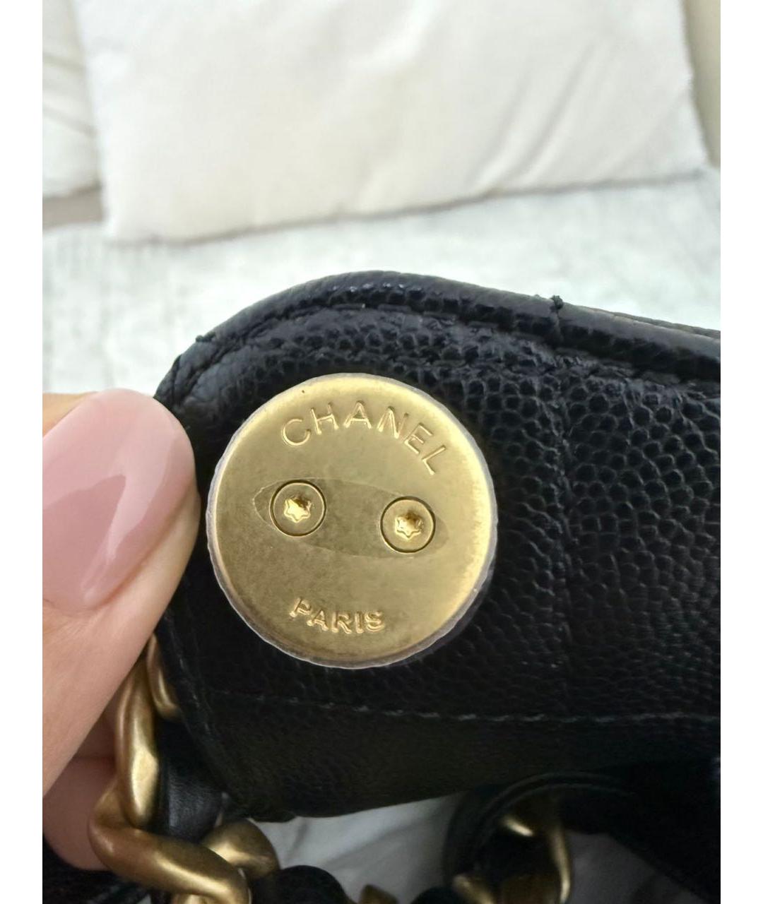 CHANEL Черная кожаная сумка через плечо, фото 7
