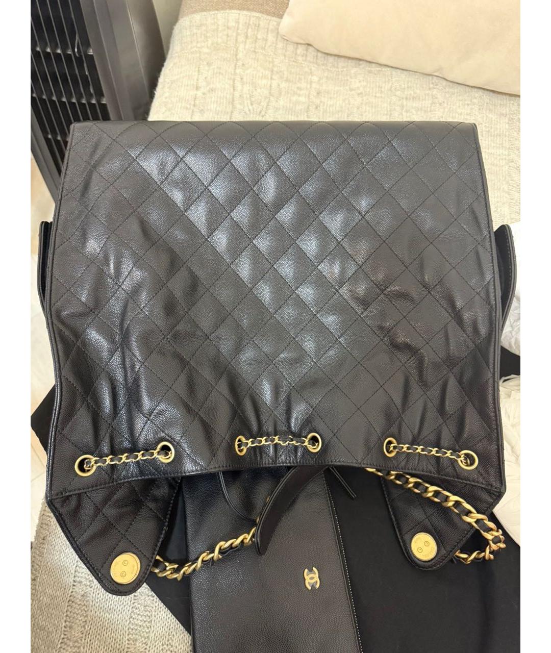 CHANEL Черная кожаная сумка через плечо, фото 5