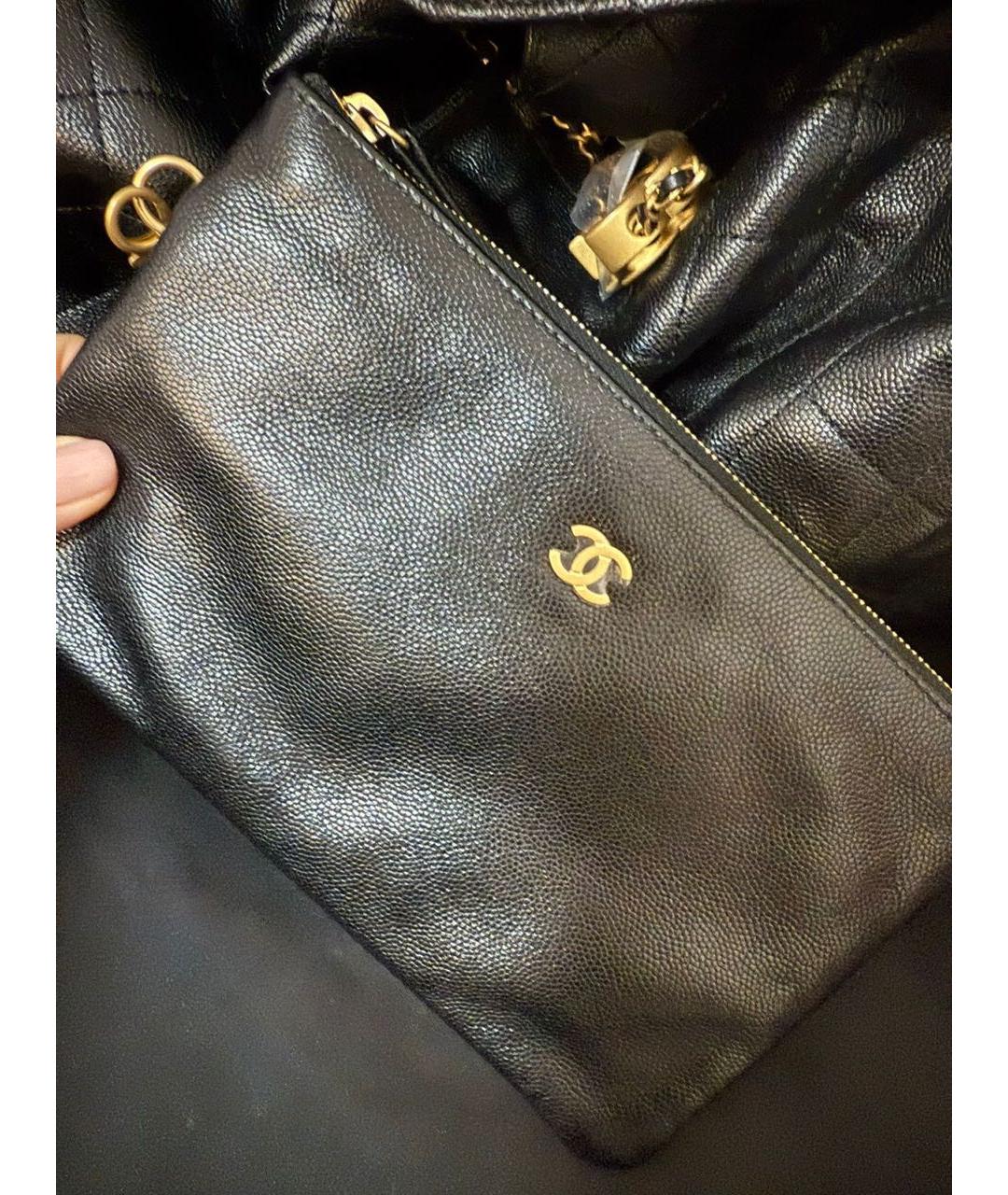 CHANEL Черная кожаная сумка через плечо, фото 8