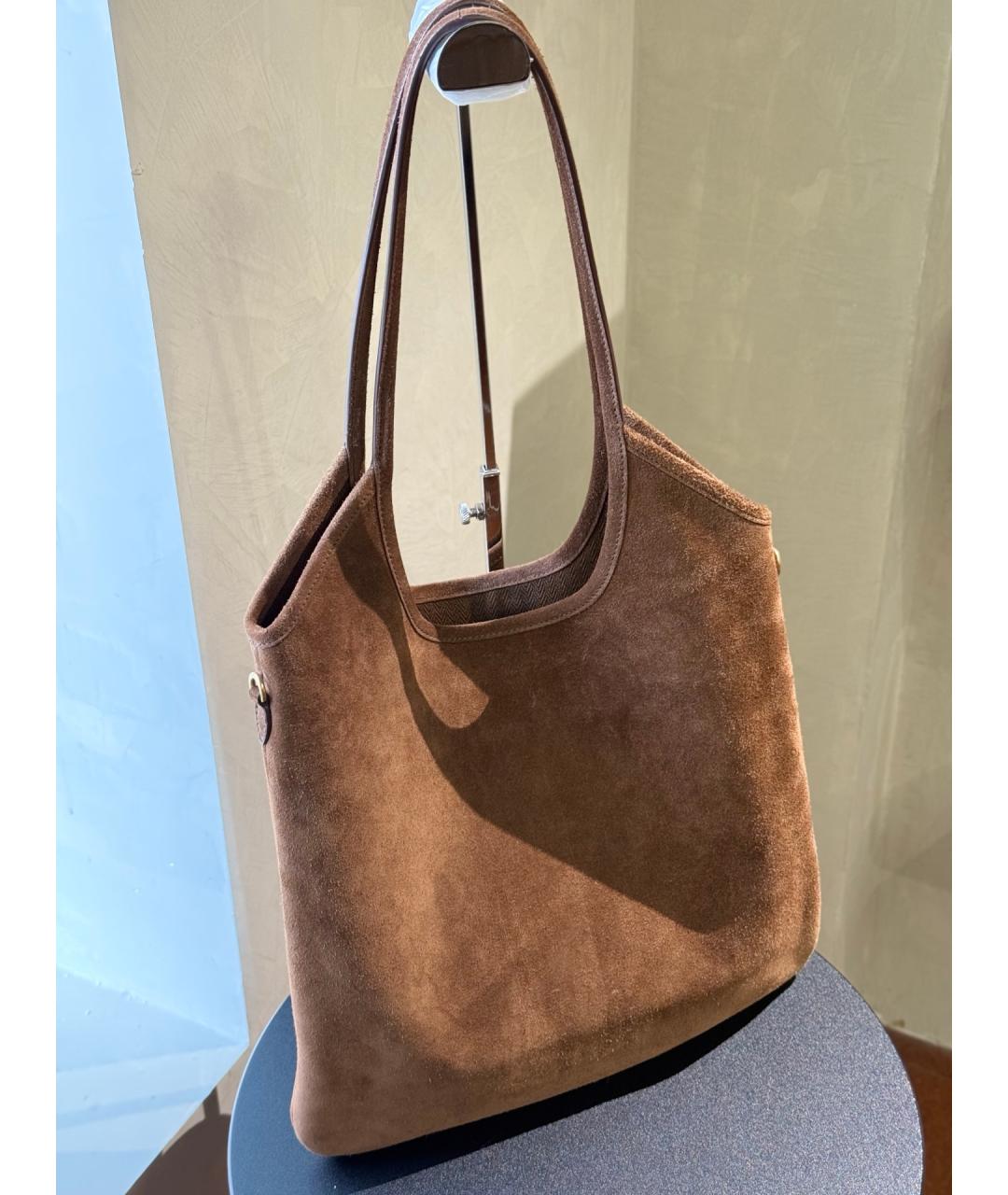 MIU MIU Коричневая замшевая сумка через плечо, фото 6