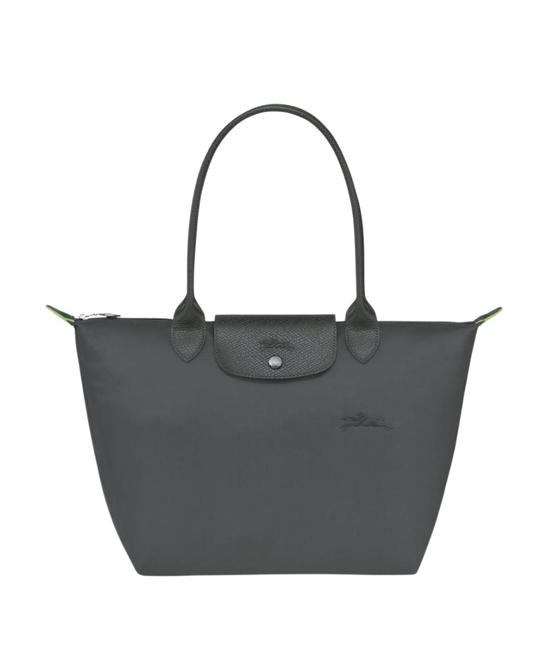 LONGCHAMP Антрацитовая тканевая сумка тоут, фото 1