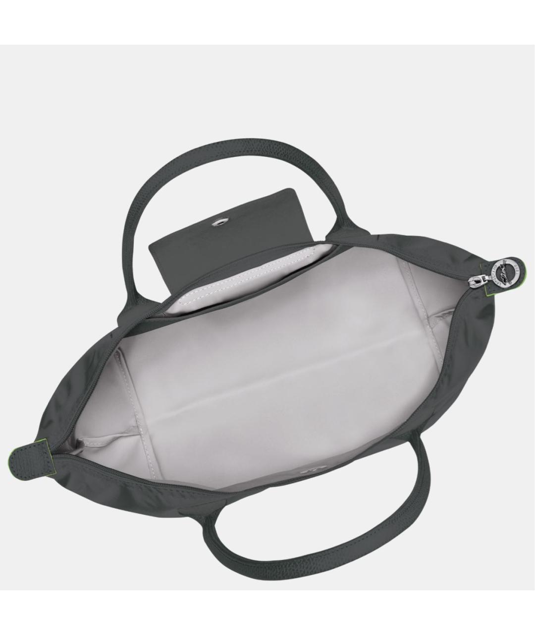 LONGCHAMP Антрацитовая тканевая сумка тоут, фото 4
