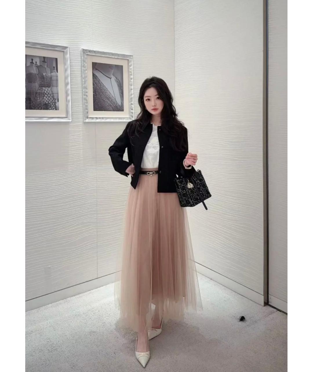 CHRISTIAN DIOR Черная твидовая сумка тоут, фото 9